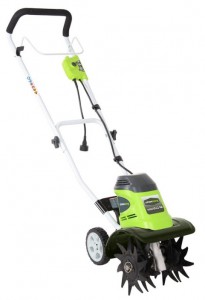 Buy cultivator Greenworks Corded 8A online :: Characteristics and Photo