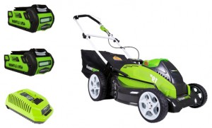 Købe græsslåmaskine Greenworks 2500107vc G-MAX 40V G40LM45K2X online :: Egenskaber og Foto