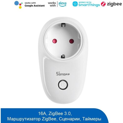 фотография Розетка Sonoff S26R2ZB ZigBee, купить онлайн за 1655 рубл